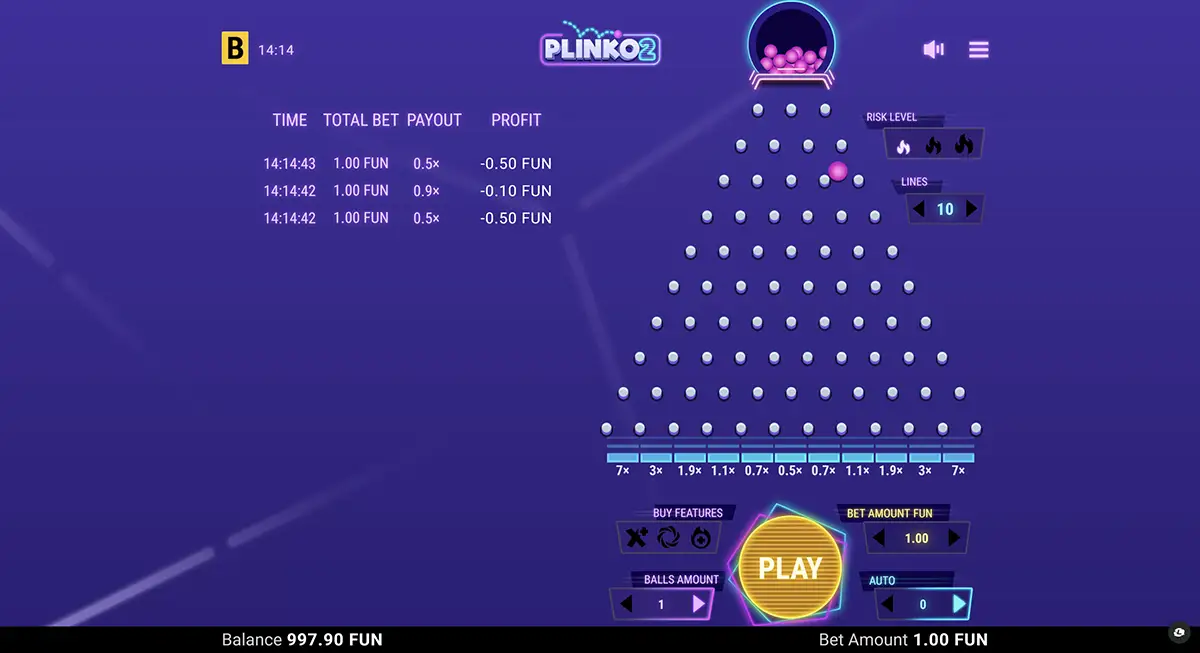 Разновидности игр Plinko 